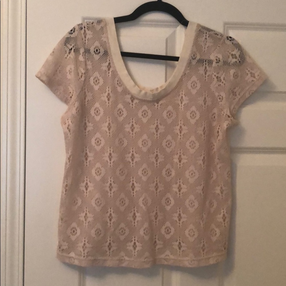 Pins and Needles cream crop, size M medium